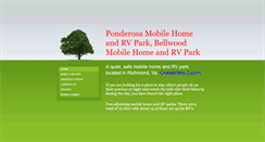 Desktop Screenshot of ponderosamobilehome.com